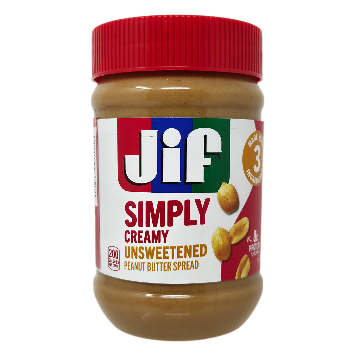 Jif Simply Creamy Unsweetened Peanut Butter - 15oz.
