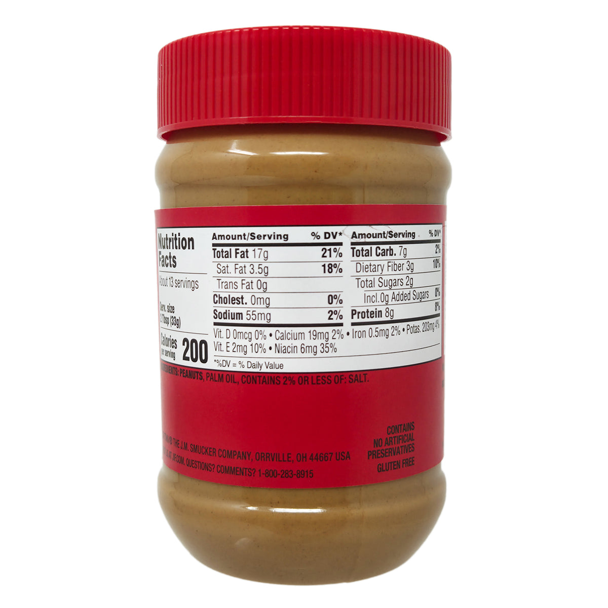 Jif Simply Creamy Unsweetened Peanut Butter - 15oz.