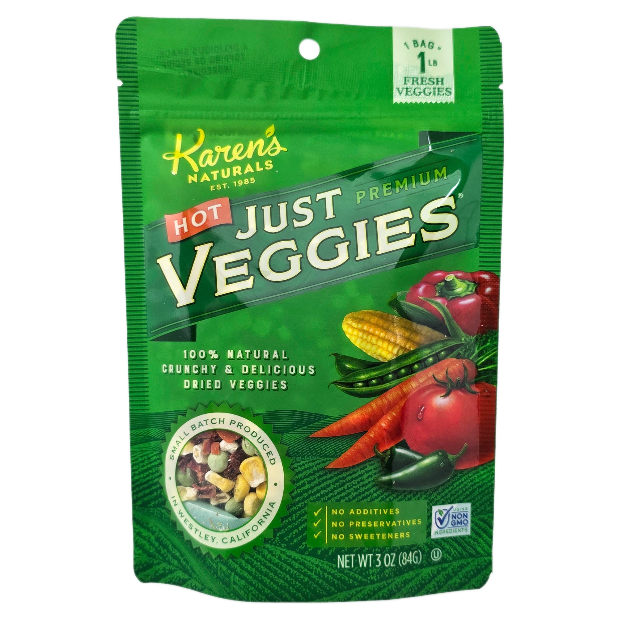 Hot Just Veggies All Natural Resealable Bag - 3oz.