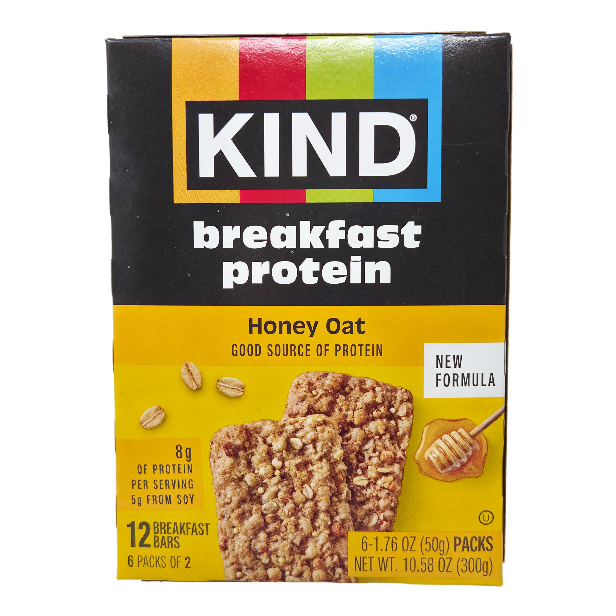 6 Pack - Kind Breakfast Bars Honey Oat - 10.58 oz