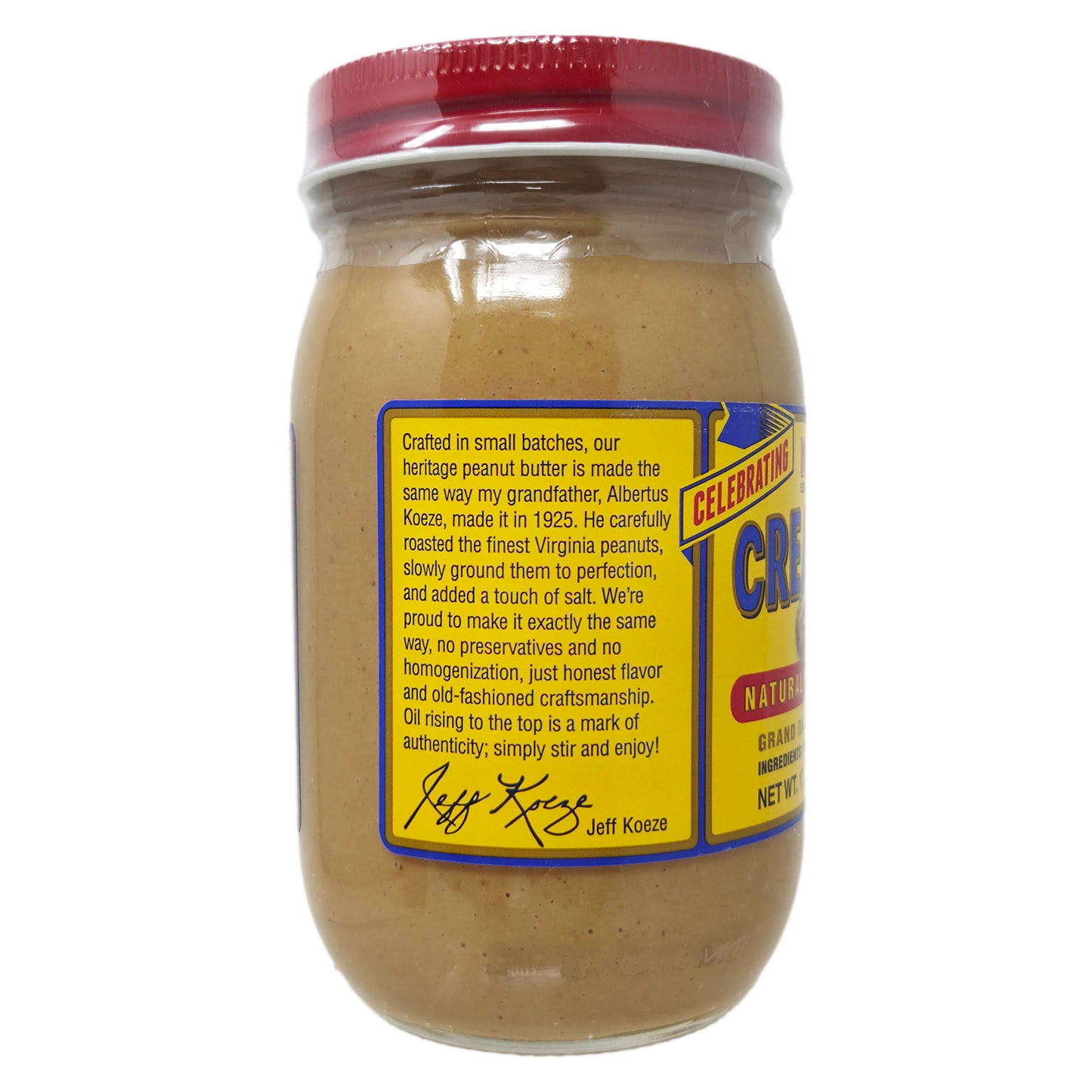 Koeze Cream-Nut Smooth Natural Peanut Butter - 17oz