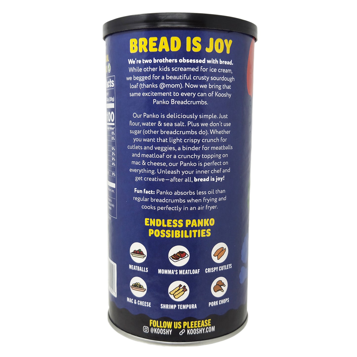 Kooshy Sourdough Plain Panko Breadcrumbs - 7.5oz.