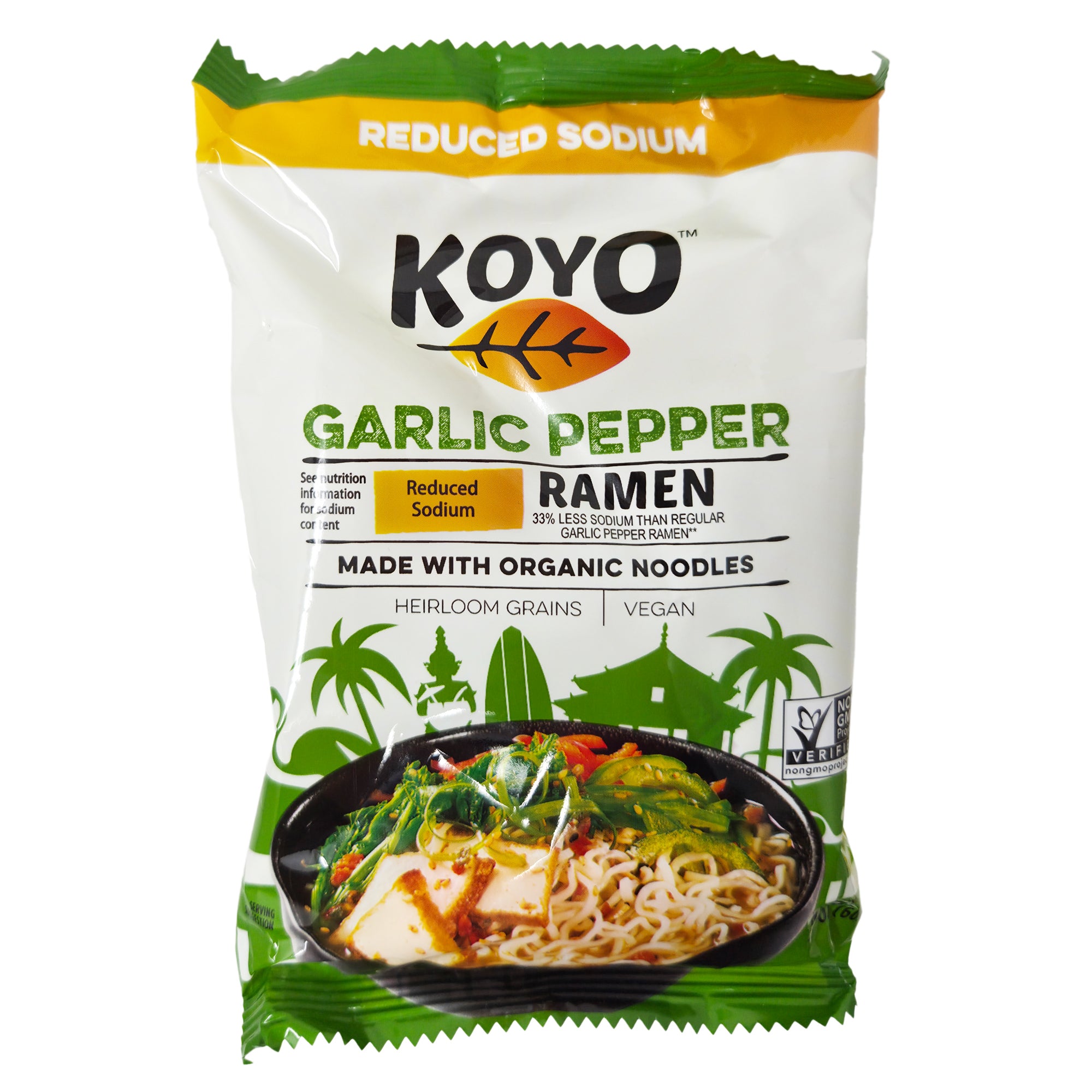 Koyo Reduced Sodium Garlic Pepper Vegan Ramen - 2.1oz