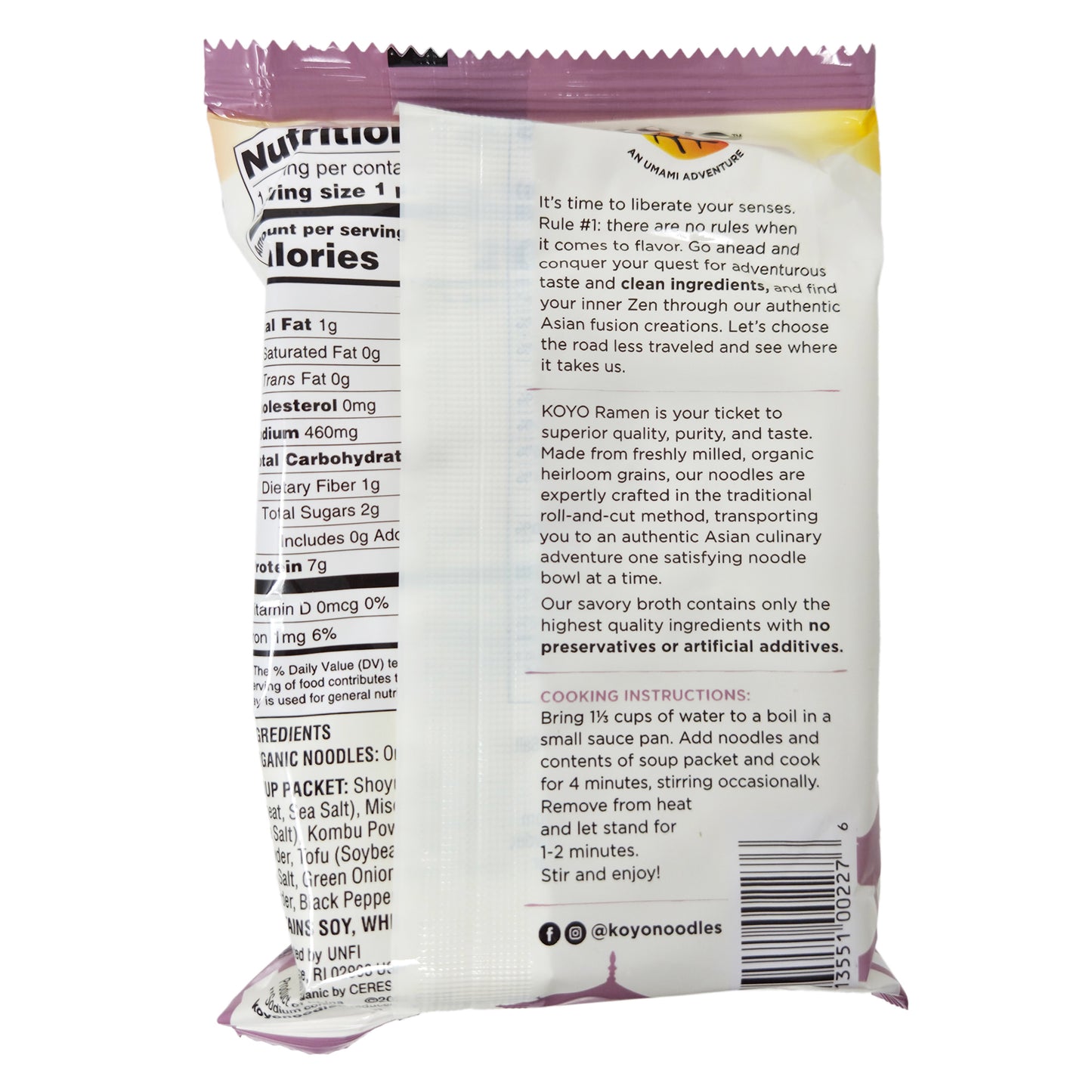 Koyo Reduced Sodium Tofu Miso Vegan Ramen - 2.1oz