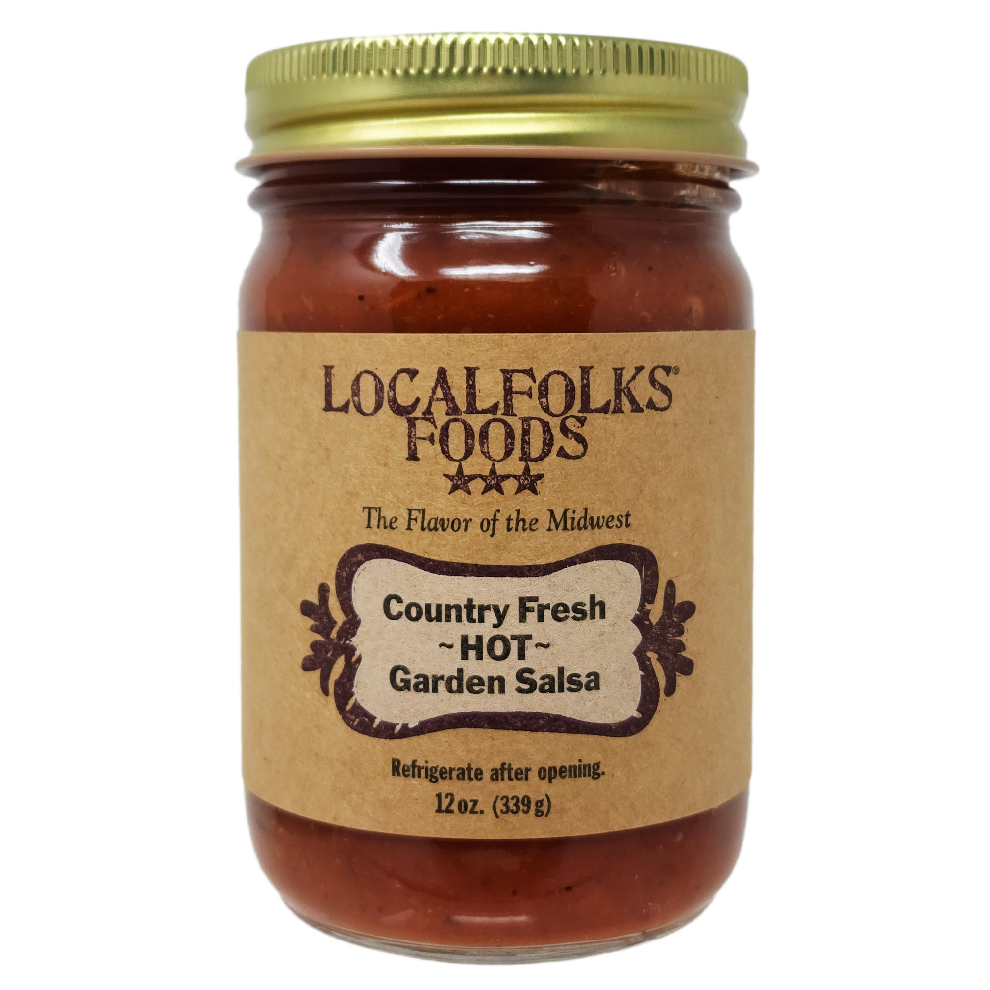 LocalFolks Foods Hot Garden Salsa 12oz.