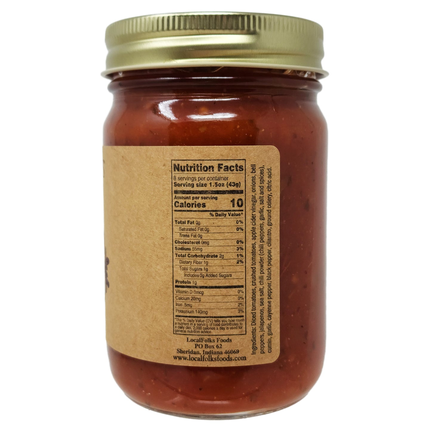 LocalFolks Foods Medium Garden Salsa 12oz.