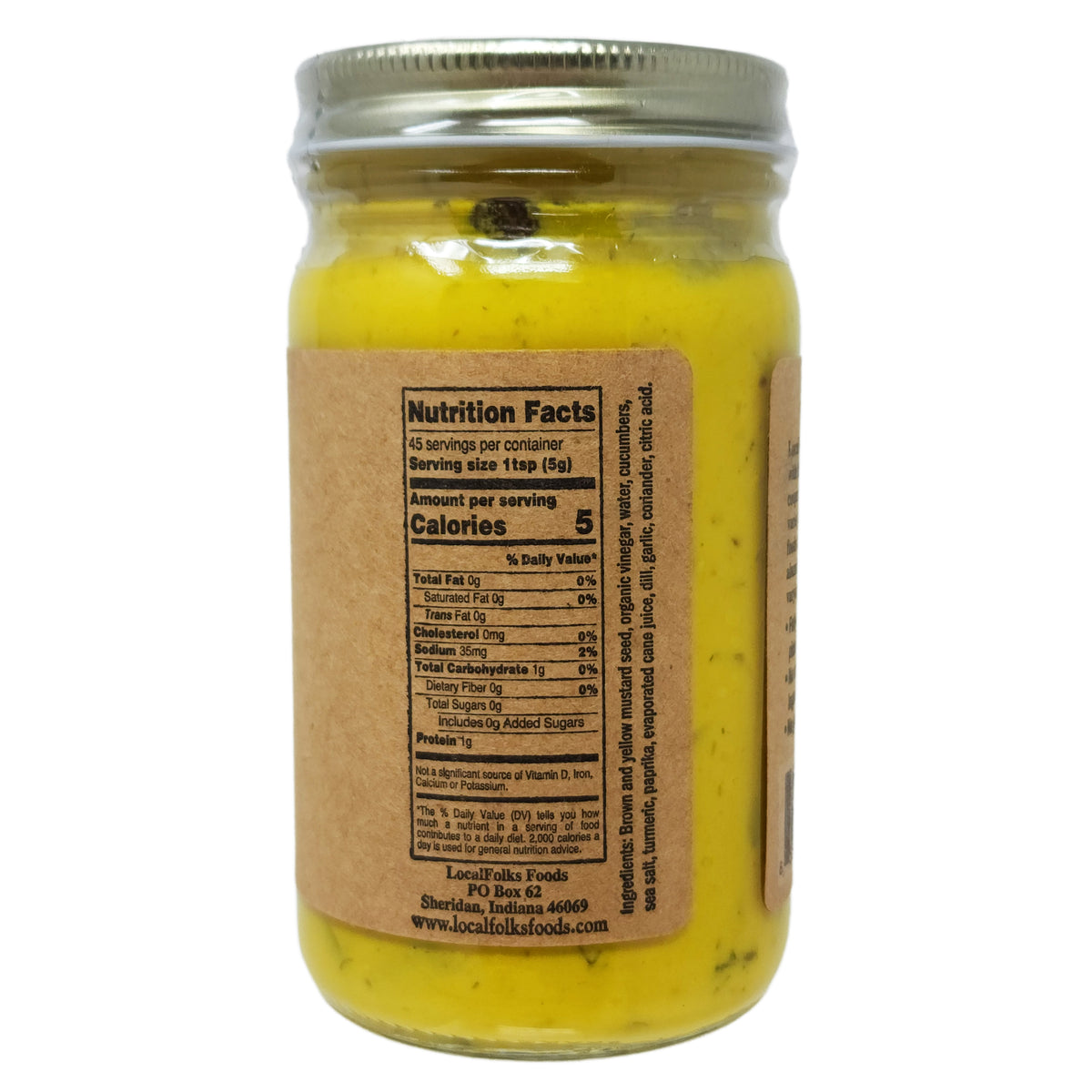 LocalFolks Foods Dill Pickle Mustard 8oz. Healthy Heart Market