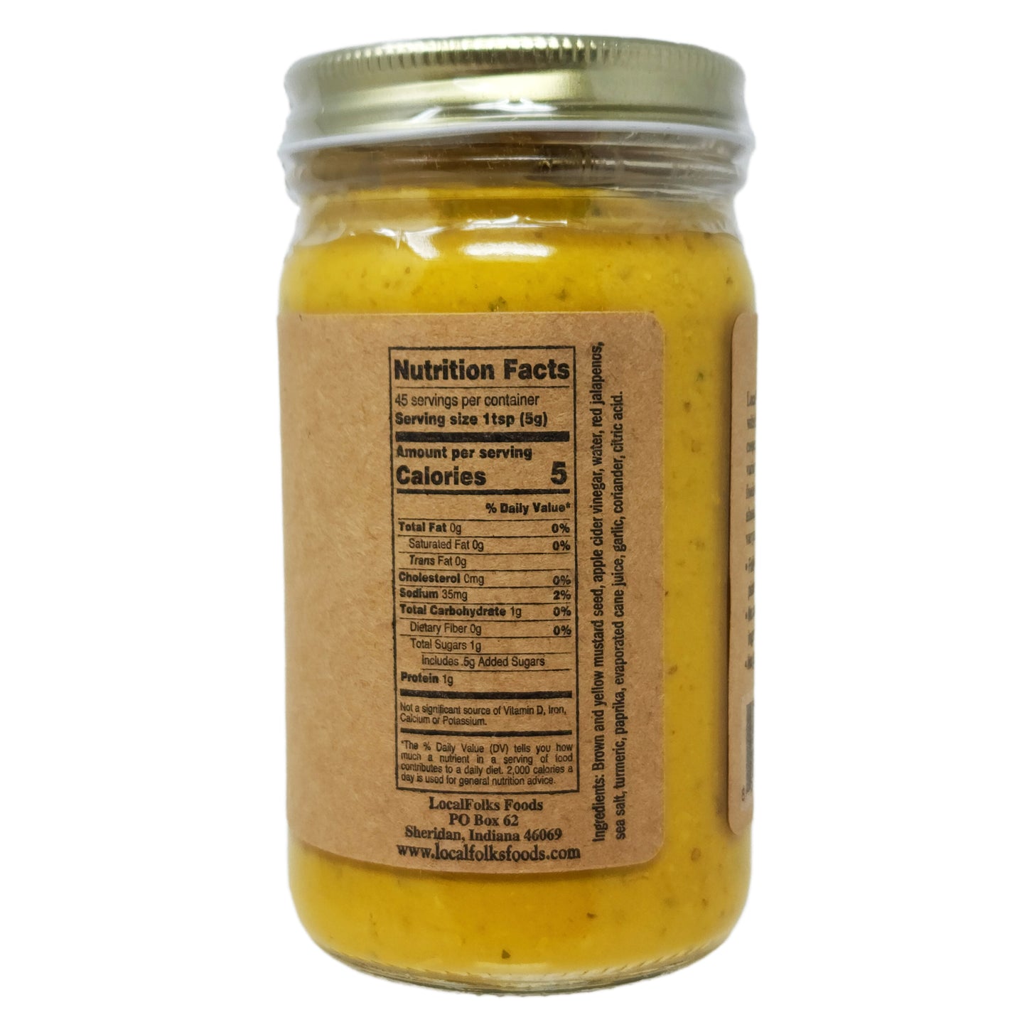 LocalFolks Foods Red Jalapeno Mustard 8oz.