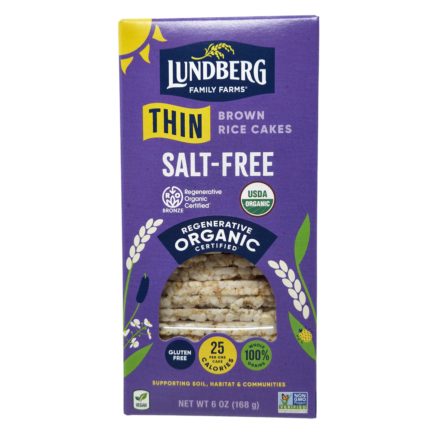 Lundberg Salt-Free Thin Brown Rice Cakes - 6oz.
