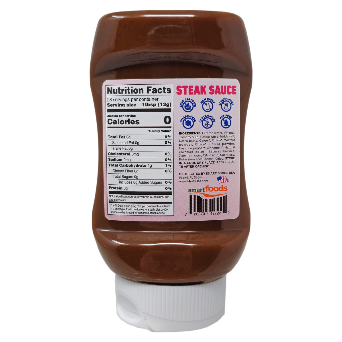 Mrs. Taste Zero Sodium Steak Sauce 11.85oz. Healthy Heart Market