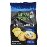 New York Style Authentic Baked Bagel Crisps Plain - 6oz