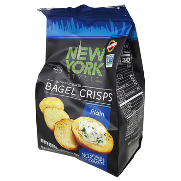 New York Style Authentic Baked Bagel Crisps Plain - 6oz