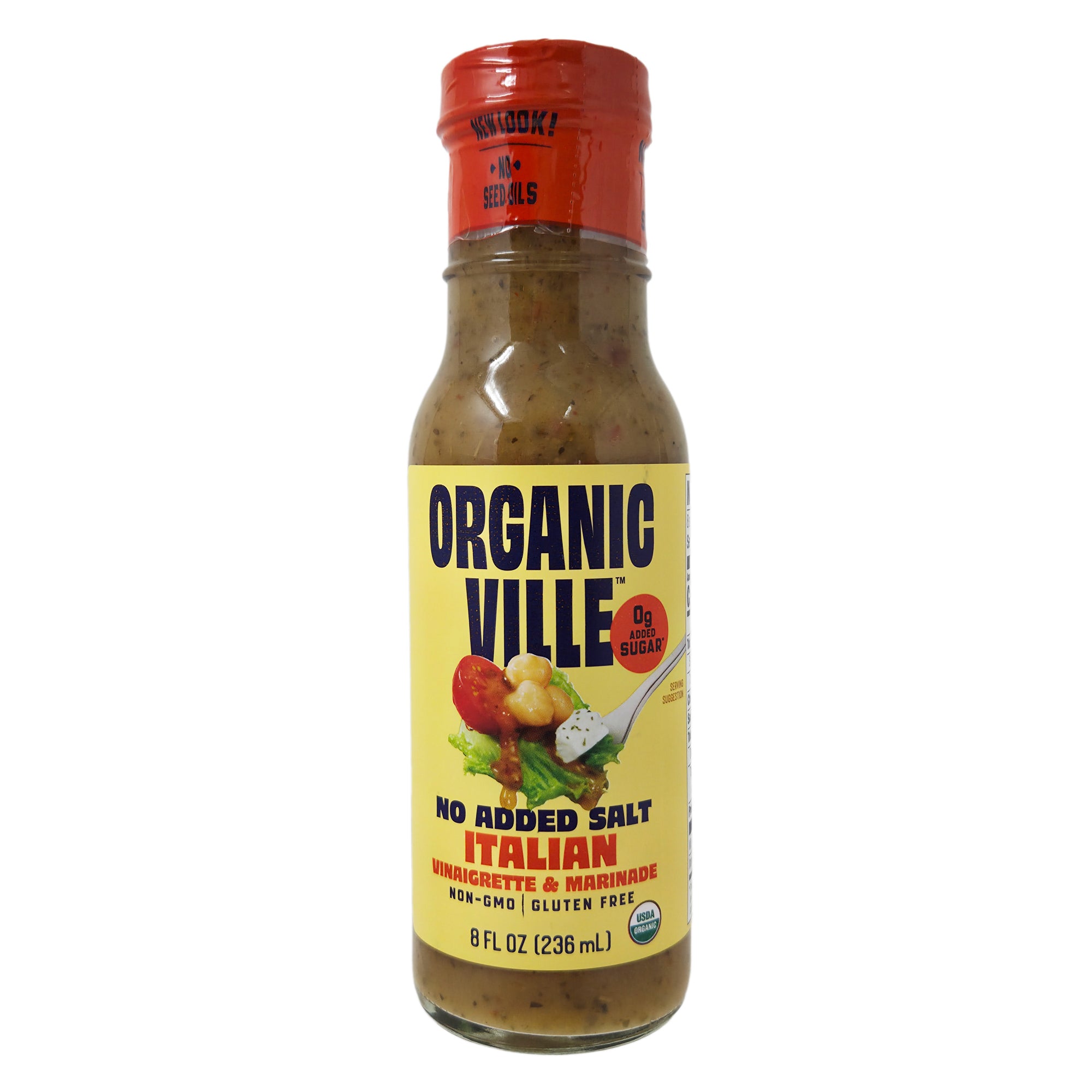 Organicville No Salt Added Italian Vinaigrette & Marinade - 8oz. - Healthy Heart Market