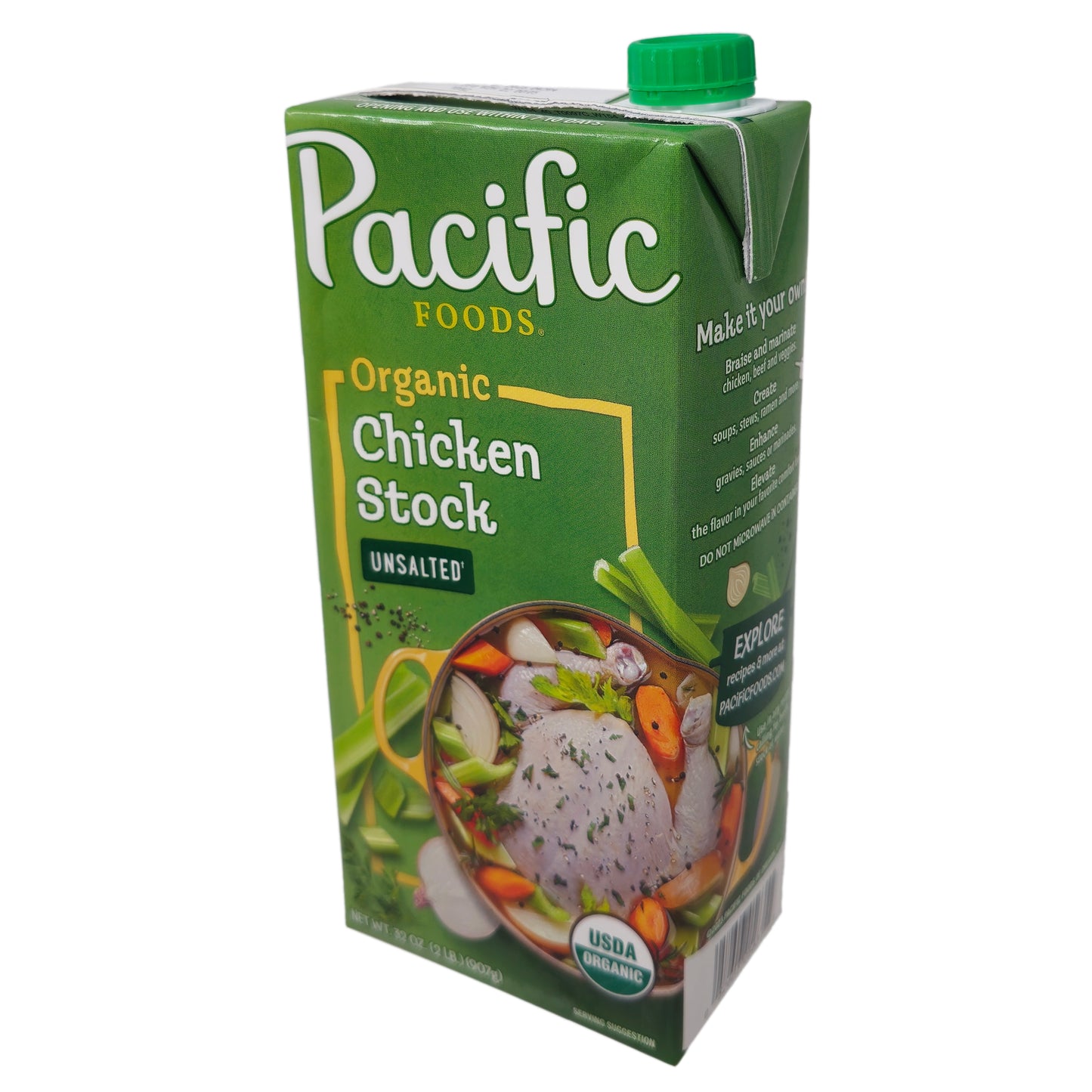 Pacific Organic Unsalted Chicken Stock - 32 oz.