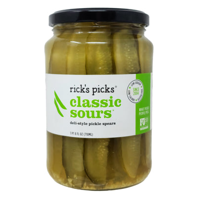 Rick's Picks Classic Sours Low Sodium Dill Pickle Spears - 24oz