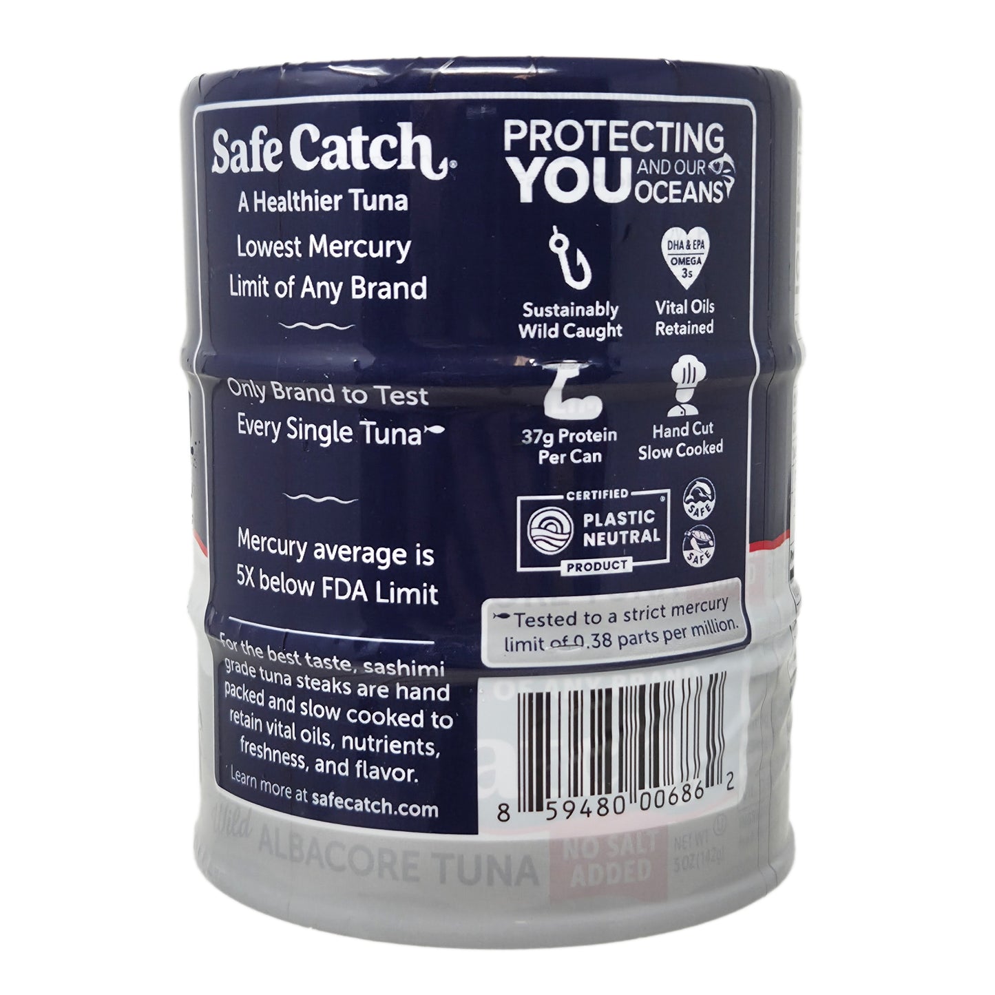 3pk - Safe Catch No Salt Added Wild Albacore Tuna - 5oz.
