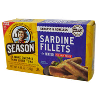 Season's Sardines (Skinless & Boneless)- No Salt Added-4.25 oz.