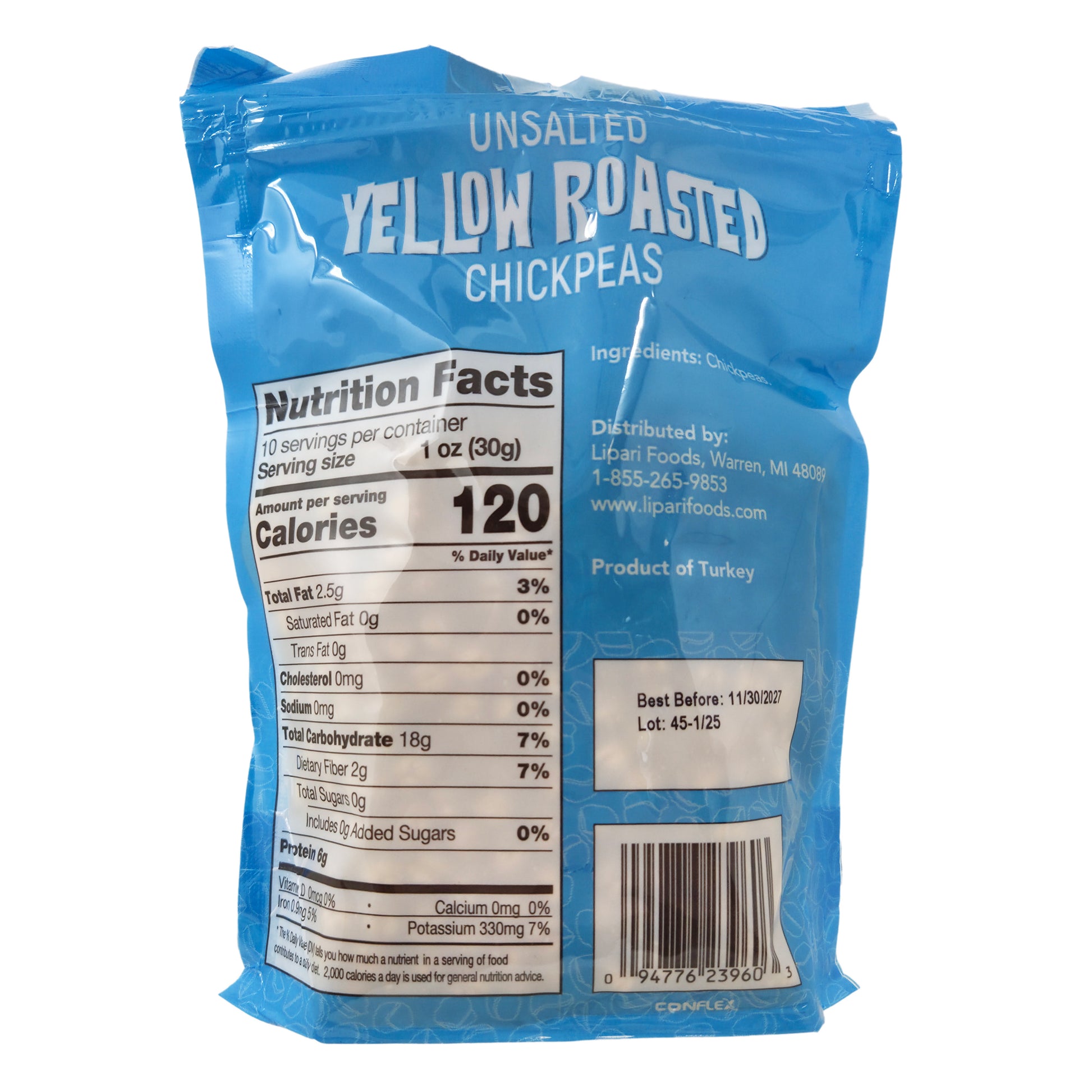 Shahia Unsalted Yellow Roasted Chickpeas - 10.5oz - Healthy Heart Market