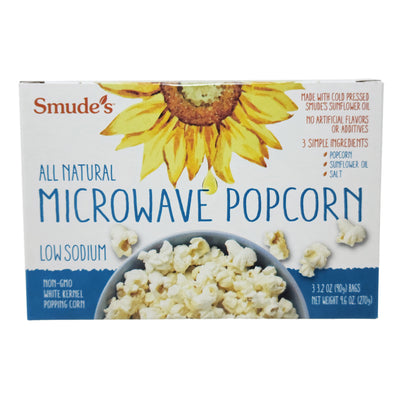 Smude's Low Sodium Microwave Popcorn - 3 Pack