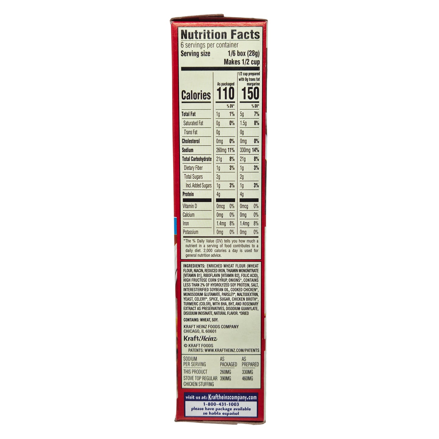Stove Top Lower Sodium Stuffing Mix For Chicken - 6oz - Healthy Heart Market
