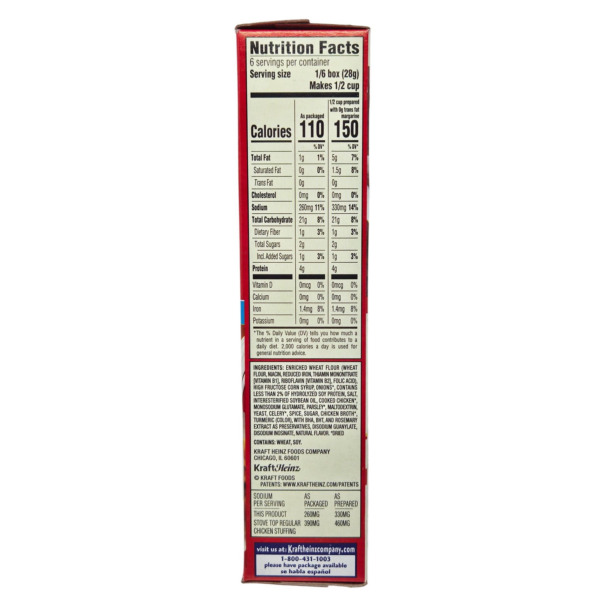 Stove Top Lower Sodium Stuffing Mix For Chicken - 6oz - Healthy Heart Market