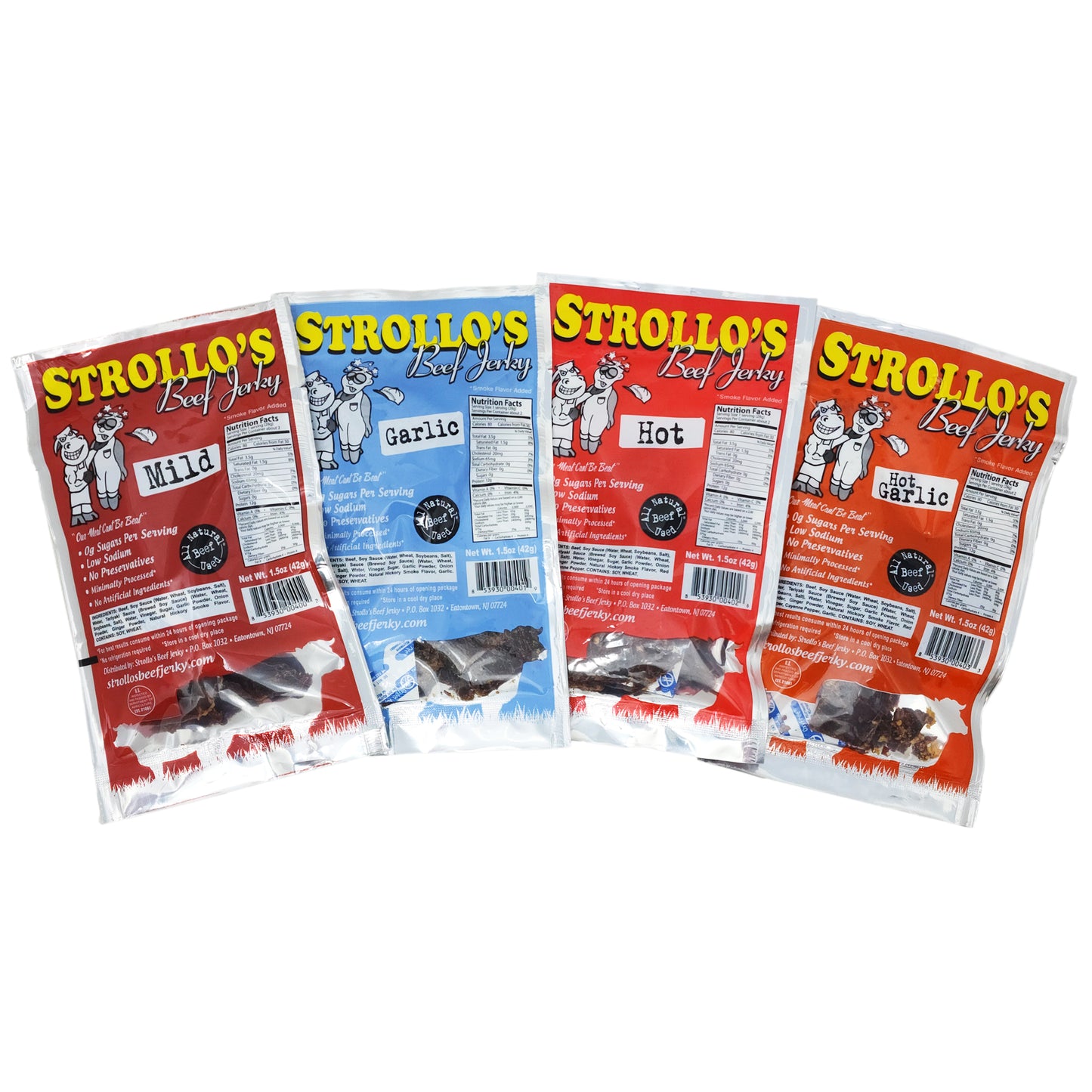 Strollo's Beef Jerky Variety 4 Pack