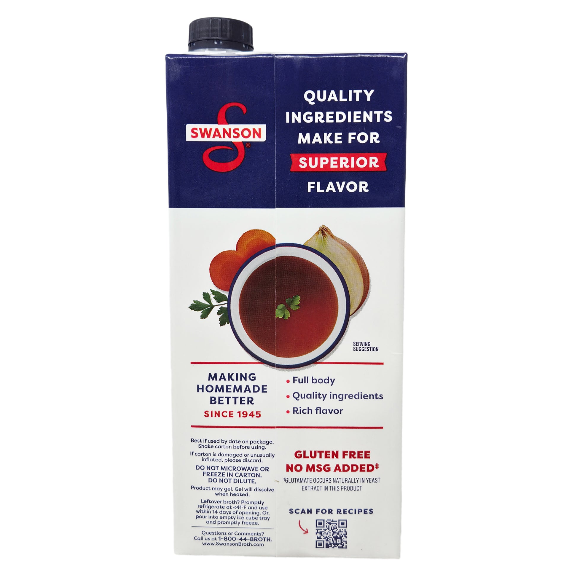 Swanson's Unsalted Beef Broth - 32oz. - Healthy Heart Market