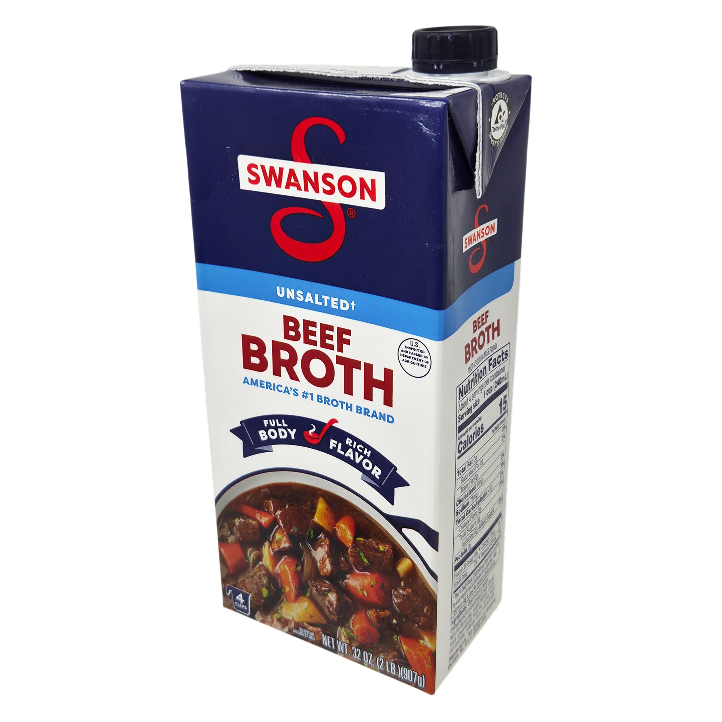Swanson's Unsalted Beef Broth - 32oz. - Healthy Heart Market