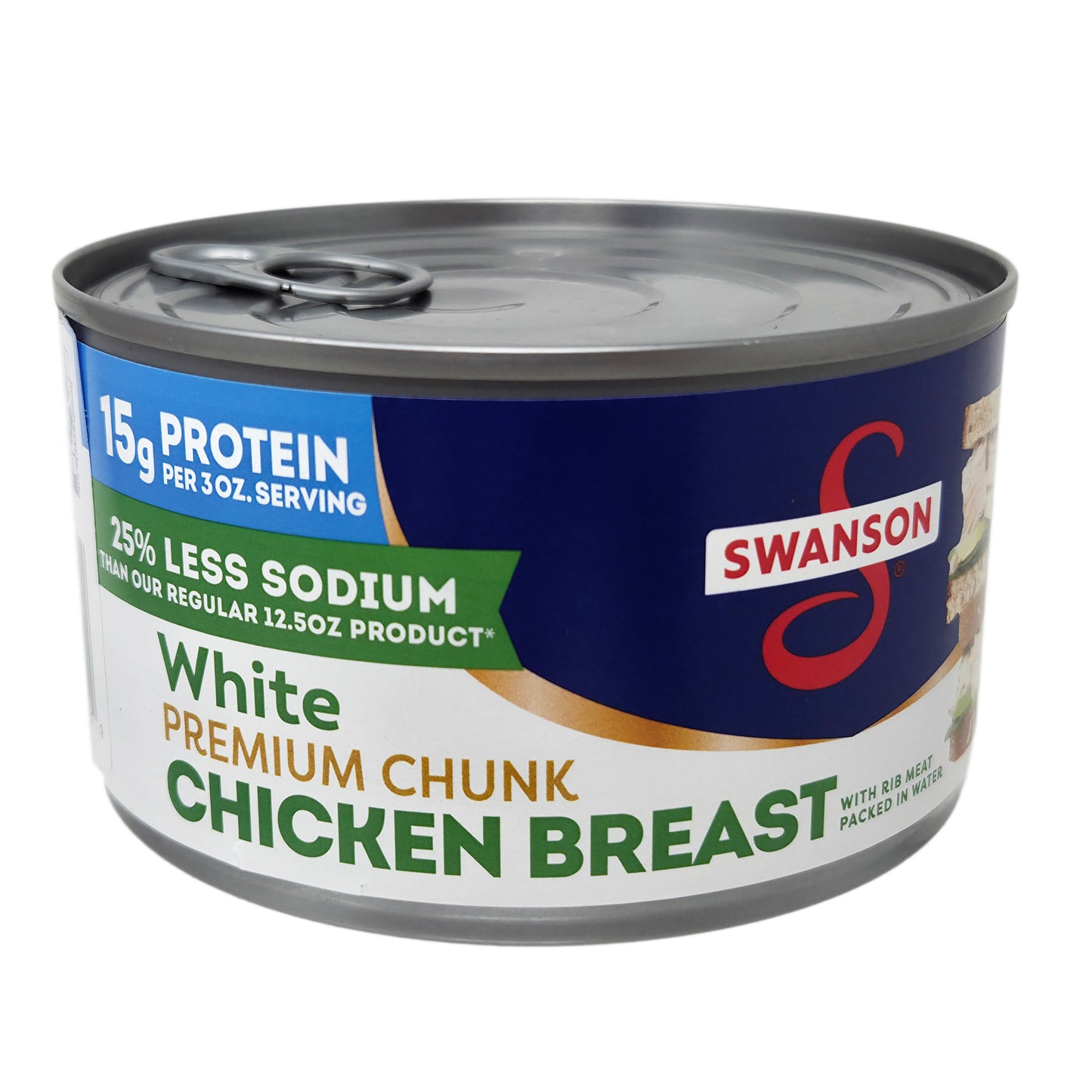 Swanson's 25% Less Sodium White Premium Chunk Chicken Breast - 12.5oz.