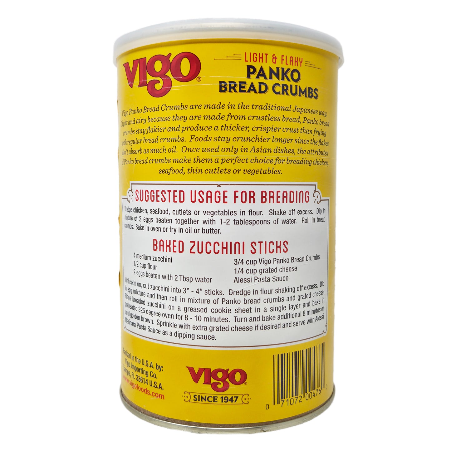 Vigo Plain Panko Bread Crumbs Light & Flaky - 8oz
