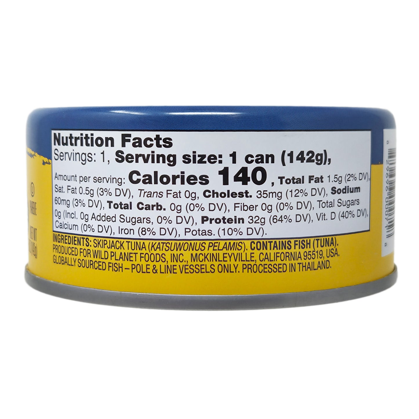 Wild Planet No Salt Added Skipjack Tuna - 5oz.
