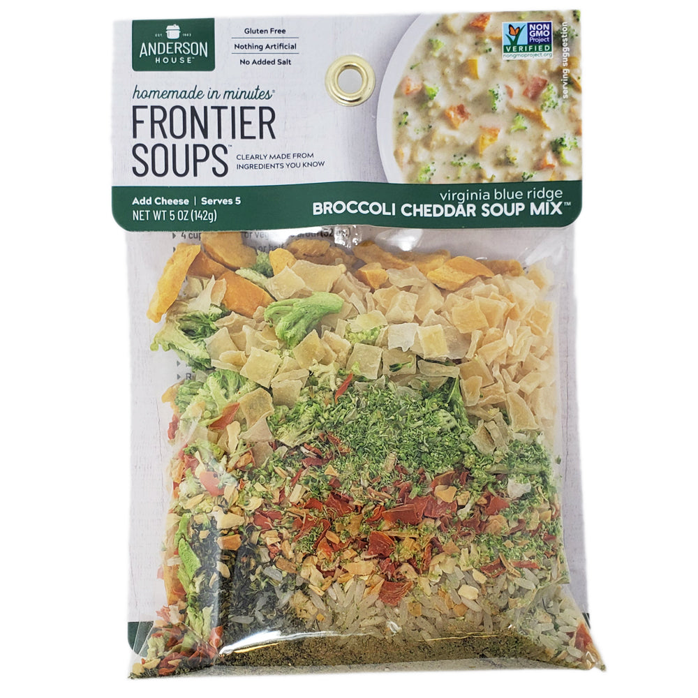 Frontier Broccoli Cheddar Soup Mix- No salt added-4.25 oz. - Healthy Heart Market