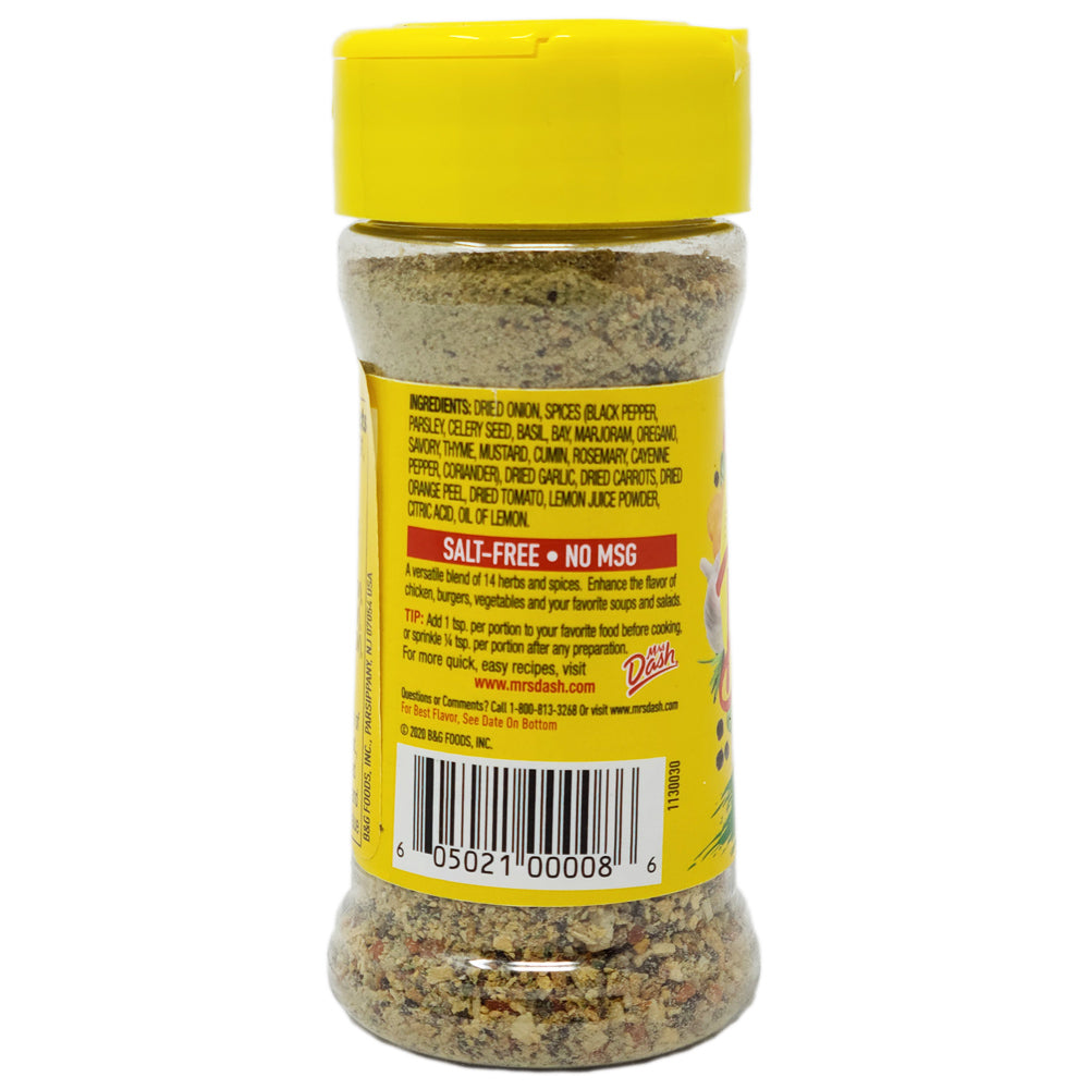 Mrs. Dash 10 oz Salt Free Seasoning Blend Bundle: (1) Original, (1) Garlic  & Herb, and ThisNThat Recipe Card