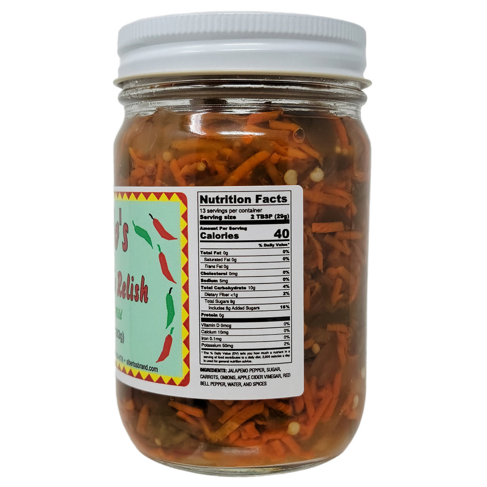 Alberto's Sweet Jalapeno Relish - Mild-13.5 oz.