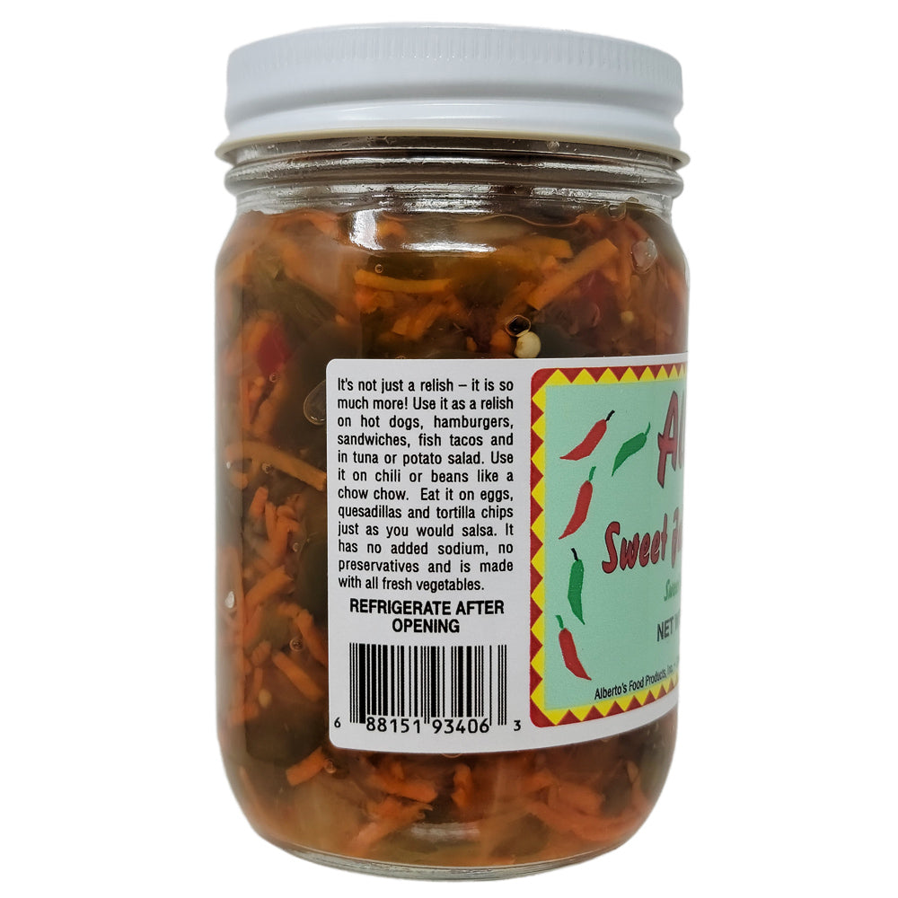 Alberto's Sweet Jalapeno Relish - Mild-13.5 oz.