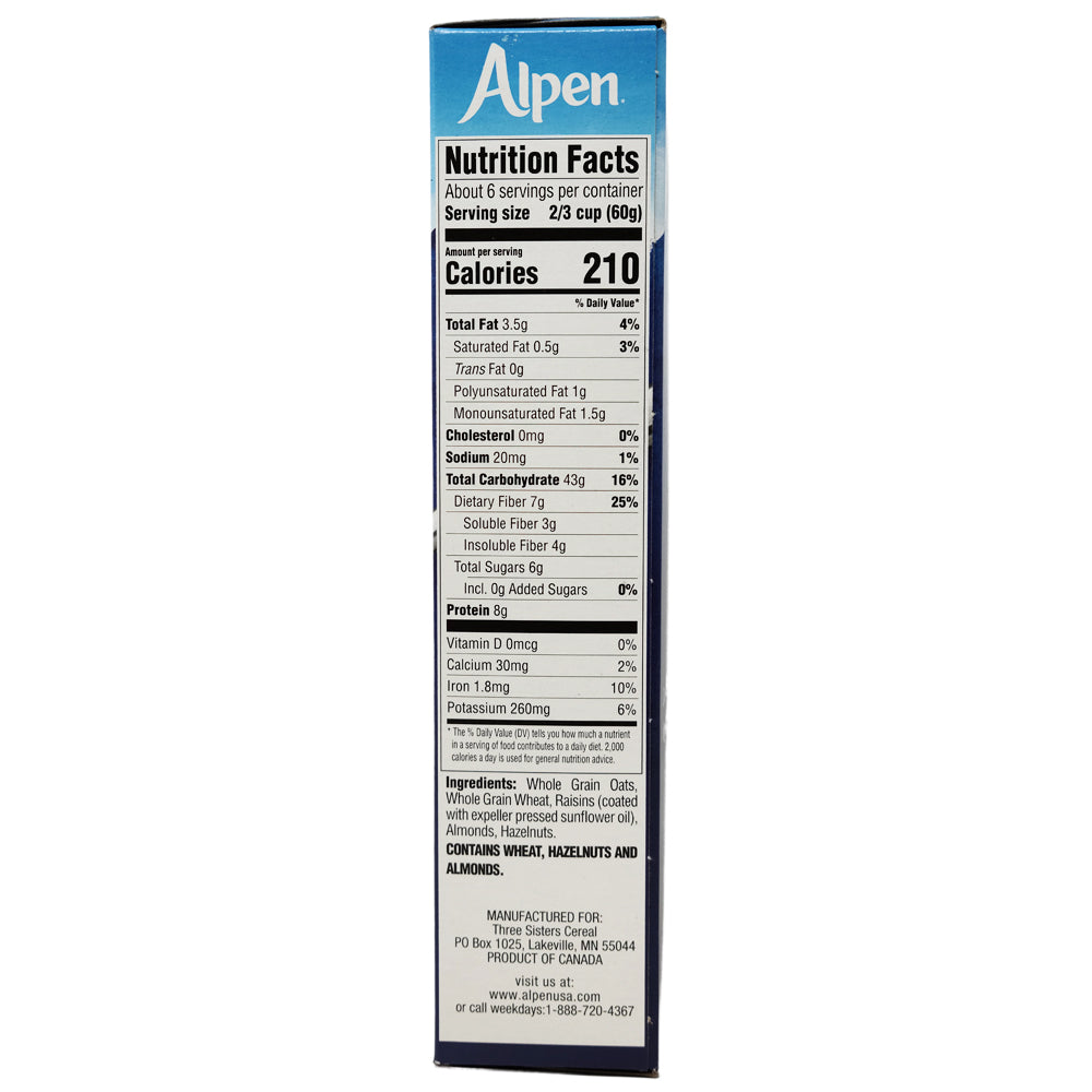 Low Sodium Alpen No Sugar Added Cereal14 oz. Healthy Heart Market