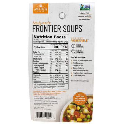 Anderson House Frontier Soups Soup Mix, Vegetable, Ohio Valley - 7 oz