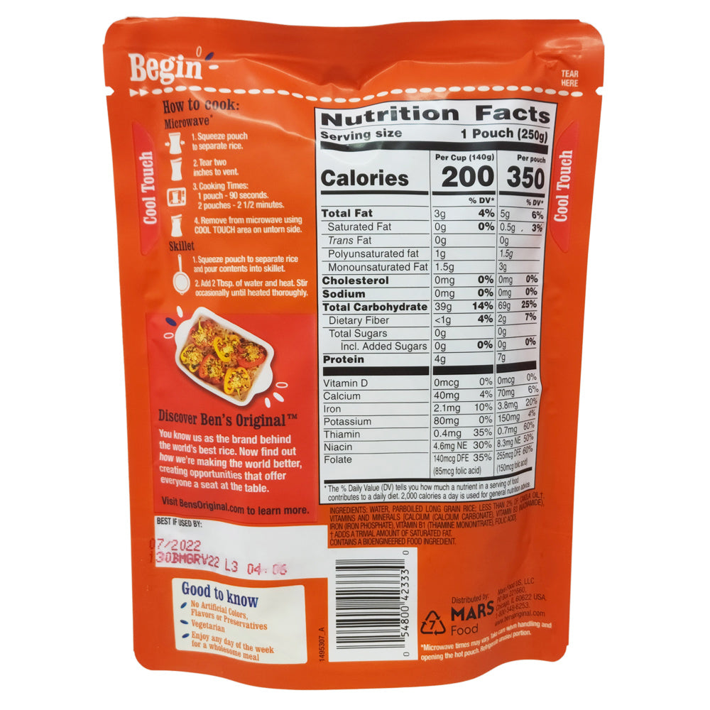 Bens Ready Rice Original - 8.8oz