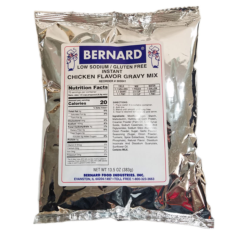 Bernard Low Sodium/Gluten Free Chicken Flavor Gravy Mix-13.5 oz. - Healthy Heart Market