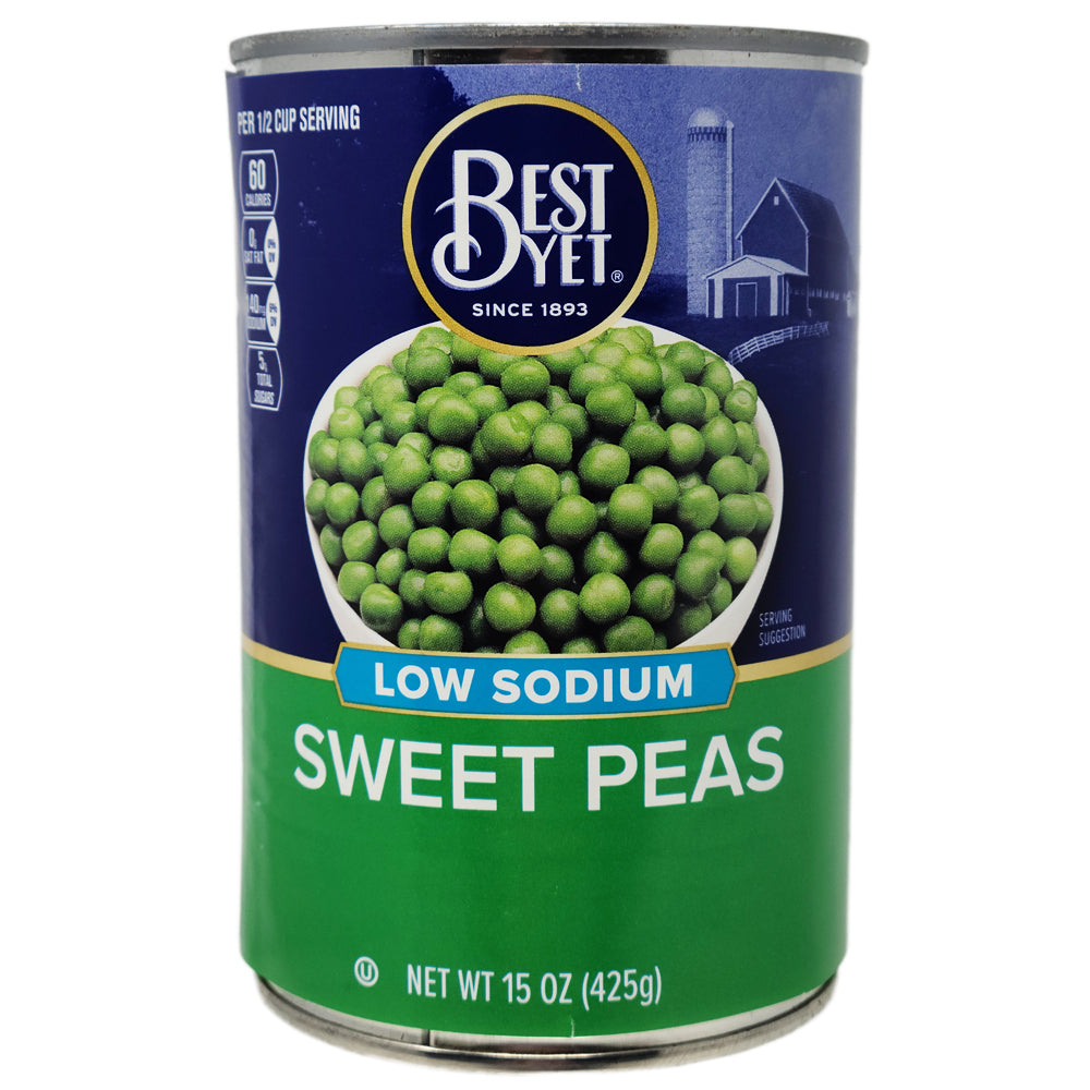 Best Yet Low Sodium Sweet Peas - 15oz