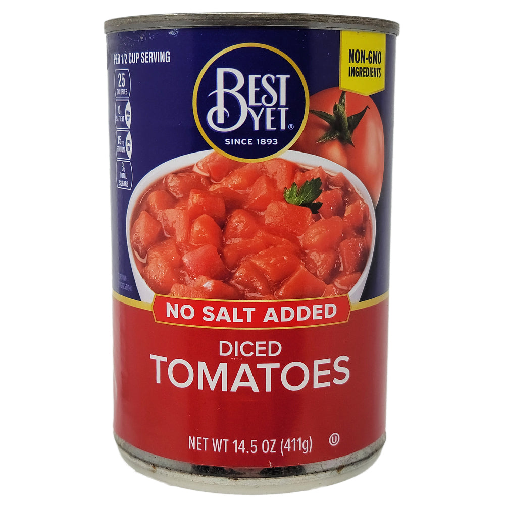 Best Yet No Salt Added Diced Tomatoes - 14.5oz