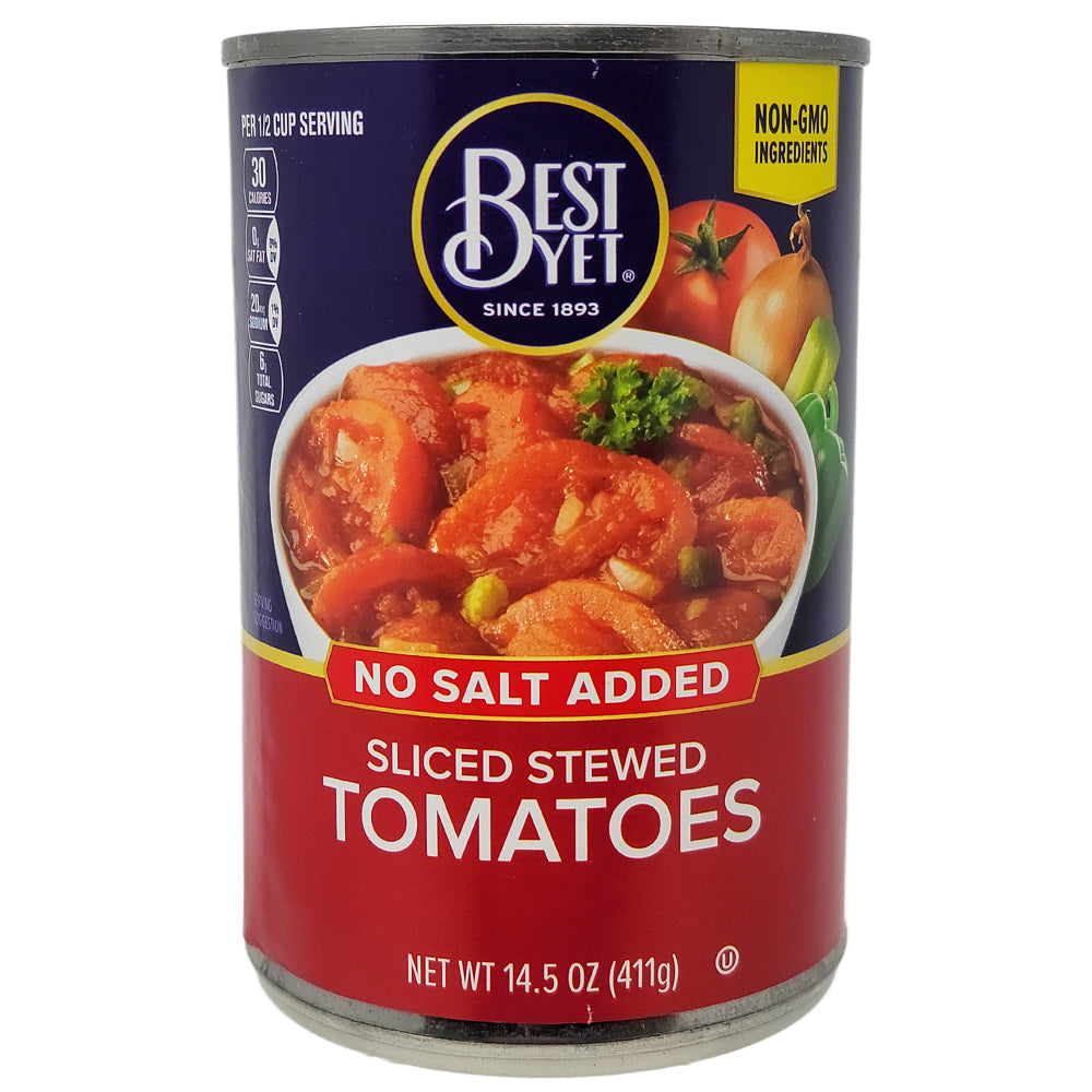 Best Yet No Salt Added Sliced Stewed Tomatoes - 14.5oz