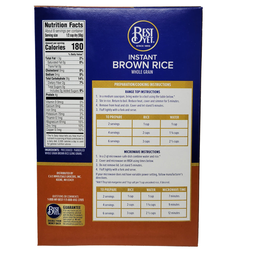 Best Yet Instant Brown Rice Sodium Free - 14oz