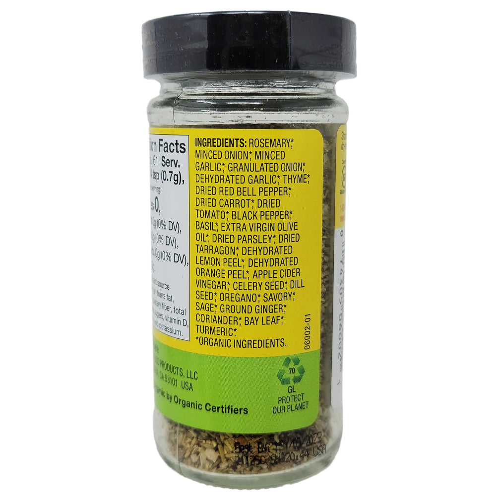 Bragg Organic Sprinkle 24 Herbs & Spices Salt-Free Seasoning Blend - 1.5oz.
