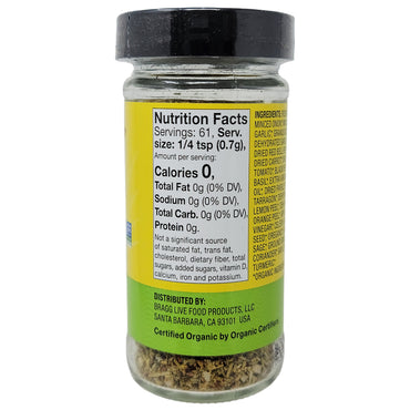 Bragg Organic Sprinkle 24 Herbs & Spices Salt-Free Seasoning Blend - 1.5oz.
