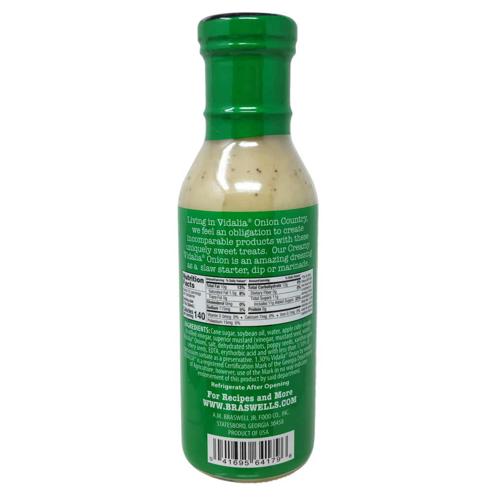 Braswell's Creamy vidalia Onion Dressing, Low Sodium Healthy Heart Market