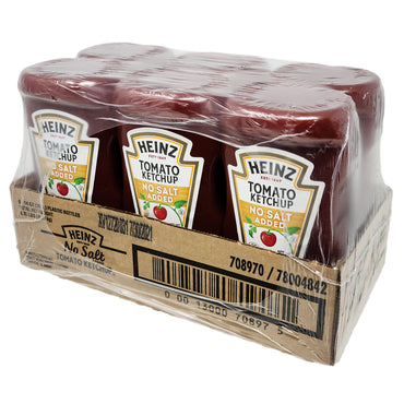 Case of 6 Heinz No Salt Added Tomato Ketchup