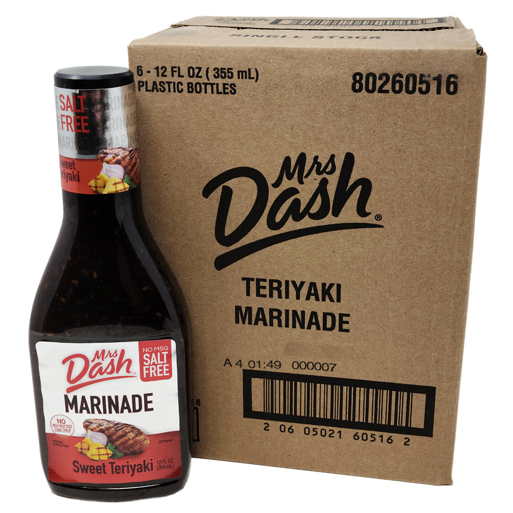 Case of 6 Mrs Dash Sweet Teriyaki Salt Free Marinade