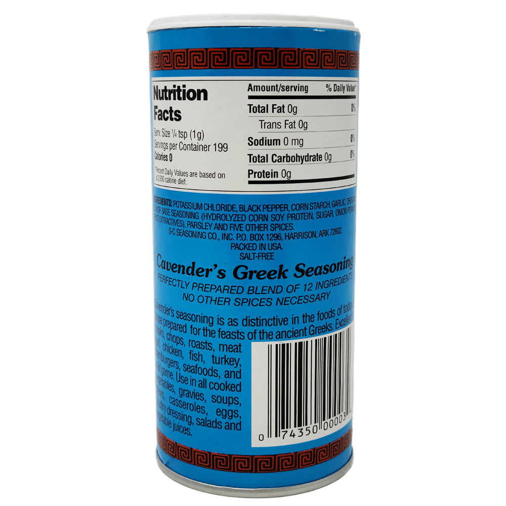 Cavender's Salt Free All Purpose Greek Seasoning-7 oz.