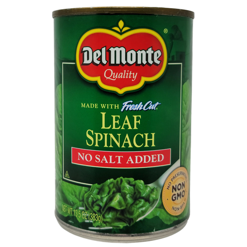 Del Monte No Salt Added Leaf Spinach- 13.5 oz.